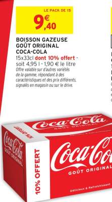 BOISSON GAZEUSE GOÛT ORIGINAL COCA-COLA