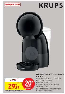 Machine à café Piccolo XS Krups