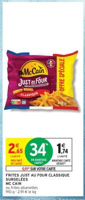 FRITES JUST AU FOUR CLASSIQUE