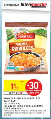 POMMES RISSOLÉES SURGELÉES SAINT ELOI