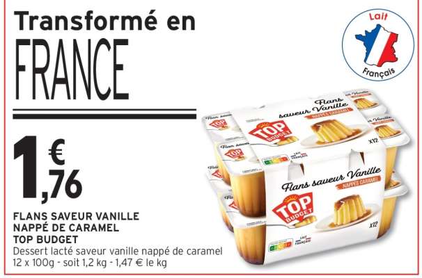 FLANS SAVEUR VANILLE NAPPÉ DE CARAMEL