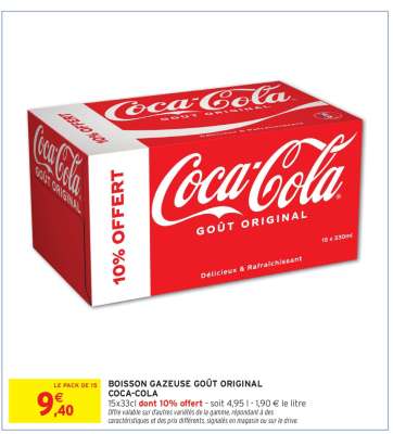 BOISSON GAZEUSE GOÛT ORIGINAL COCA-COLA