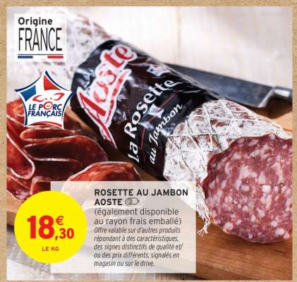 Rosette au Jambon Aoste