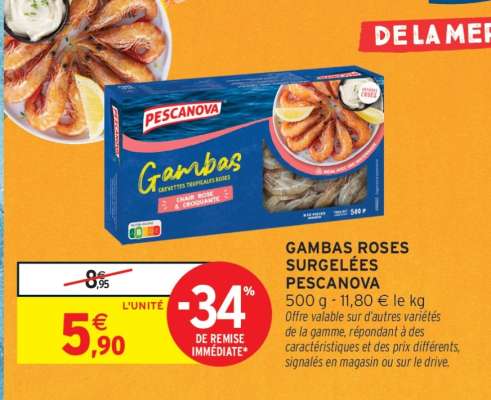 Gambas Roses Surgelées Pescanova