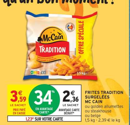 FRITES TRADITION SURGELÉES MC CAIN