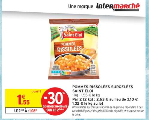POMMES RISSOLÉES SURGELÉES SAINT ELOI