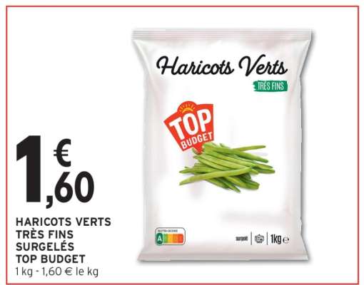 Haricots Verts Très Fins Surgelés Top Budget