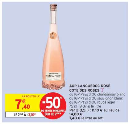 AOP Languedoc Rosé 'Cote des Roses'