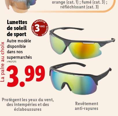 Lunettes de soleil de sport