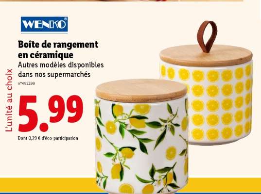 Boîte de rangement en céramique