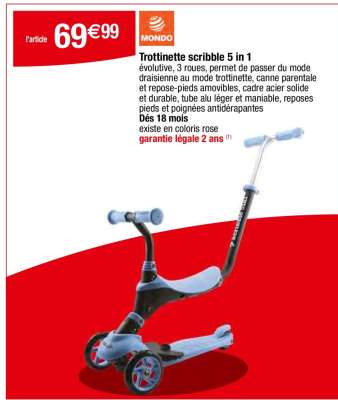 Trottinette scribble 5 in 1