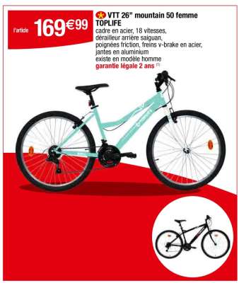 VTT 26” mountain 50 femme TOPLIFE