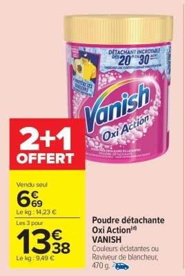 Poudre Détachante Oxi Action Vanish