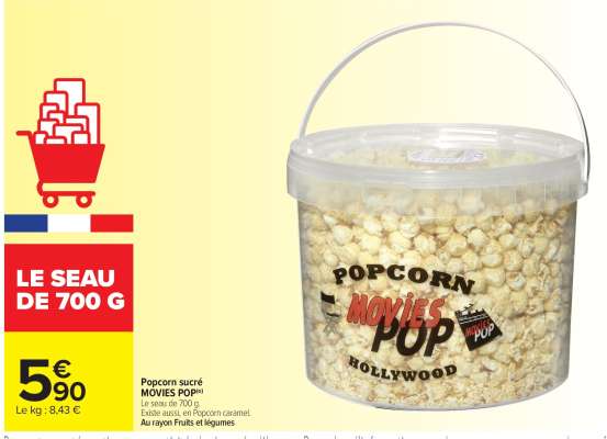Popcorn sucré MOVIES POP