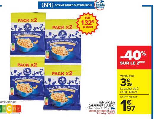 Noix de Cajou CARREFOUR CLASSIC!