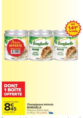 CHAMPIGNONS ÉMINCÉS BONDUELLE