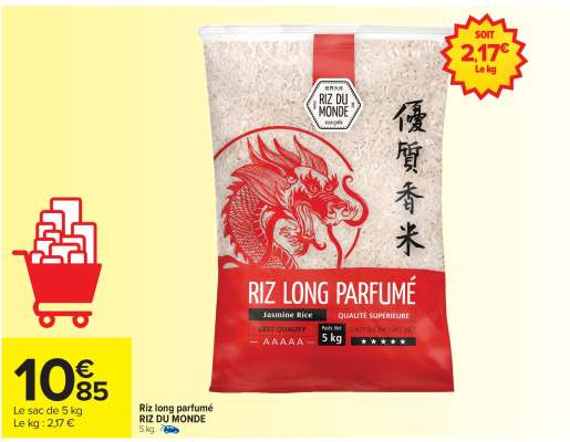 Riz long parfumé