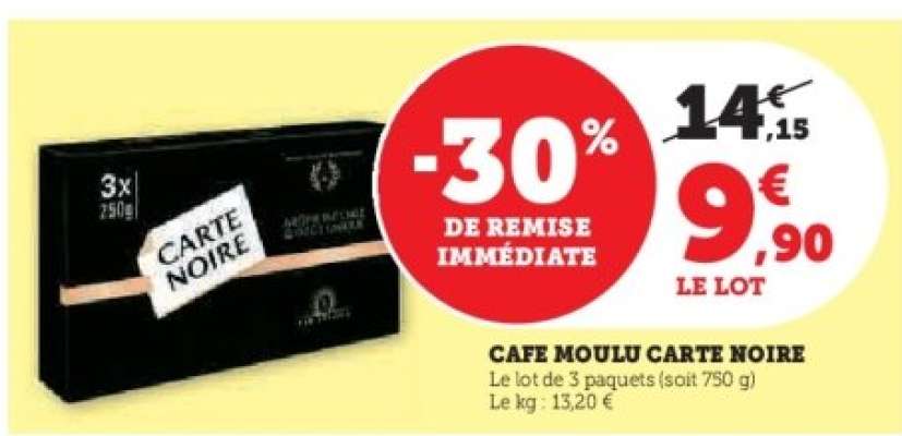 Café Moulu Carte Noire