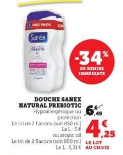 DOUCHE “SANEX NATURAL PREBIOTIC”