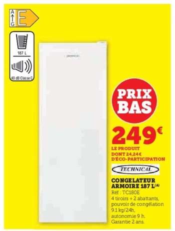 Congélateur Armoire 187 L