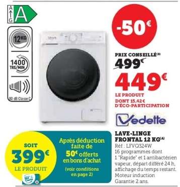 Lave-linge Frontal 12 kg