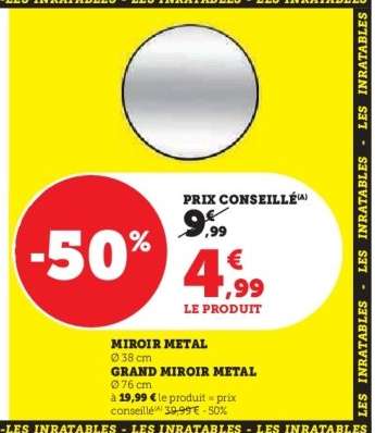 MIROIR METAL
