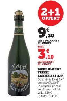 BIERE BLONDE TRIPEL KARMELIET 8,4°