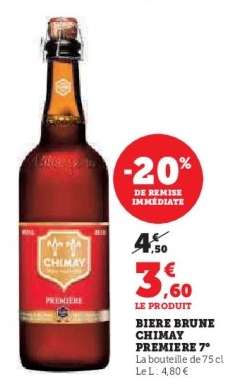 BIERE BRUNE CHIMAY PREMIERE 7°