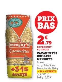 CACAHUETES GRILLEES MENGUY'S