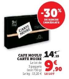 Café Moulu Carte Noire
