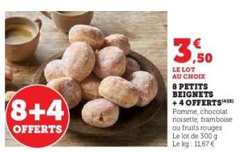 8 petits beignets + 4 offerts