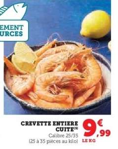 CREVETTE ENTIERE CUITE