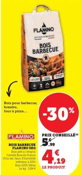BOIS BARBECUE FLAMINO 5KG