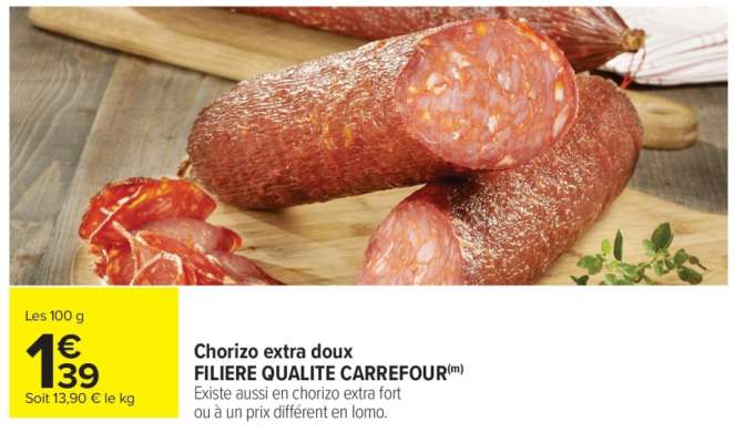 Chorizo extra doux