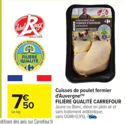 Cuisses de poulet fermier d'Auvergne