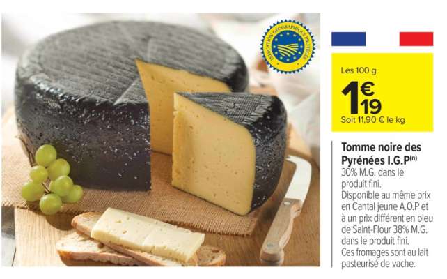 Tomme noire des Pyrénées I.G.P.