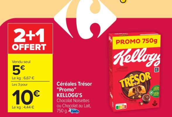 Céréales Trésor «Promo» KELLOGG’S