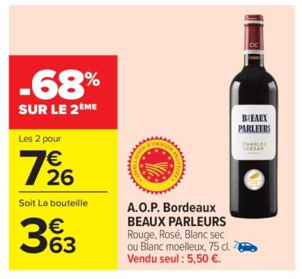 A.O.P. Bordeaux BEAUX PARLEURS