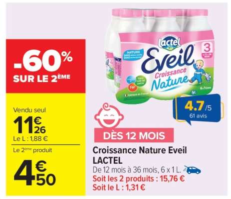 Croissance Nature Eveil LACTEL