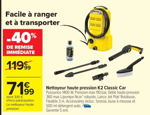 Nettoyeur Haute pression K2 Classic Car