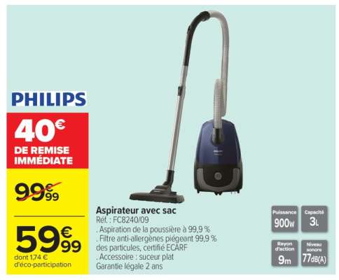 ASPIRATEUR AVEC SAC
