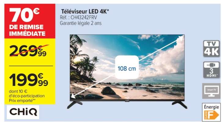 Téléviseur LED 4K*