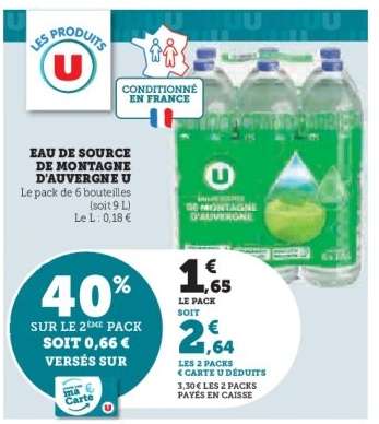 Eau de Source de Montagne d'Auvergne U