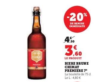 BIERE BRUNE CHIMAY PREMIERE 7°