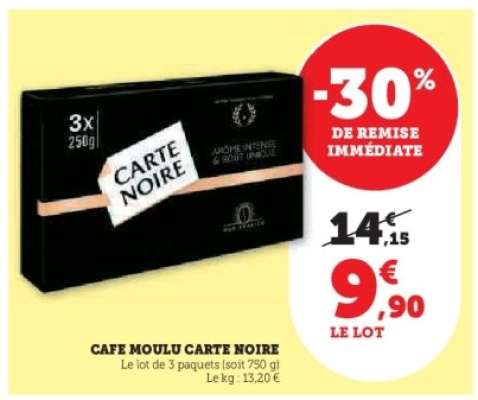 Café Moulu Carte Noire