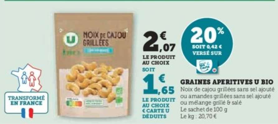 Graines Apéritives U Bio