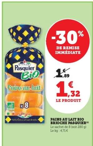 Pains au Lait Bio Brioche Pasquier