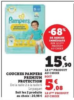 Couches Pampers Premium Protection