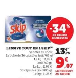 LESSIVE TOUT EN 1 SKIP