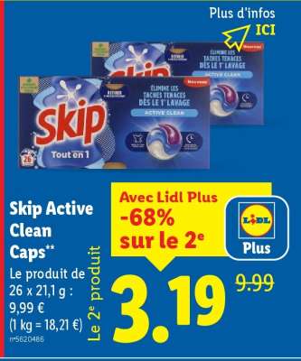 Skip Active Clean Caps